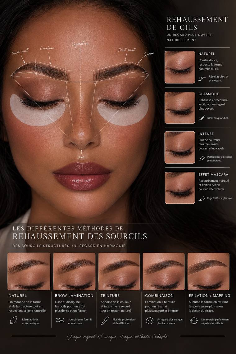 Méthodes de rehaussement des sourcils